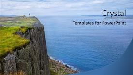  Presentation with cliff - Cool new presentation theme with island county antrim northern ireland backdrop and a light blue colored foreground