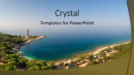  Presentation with aerial - Amazing slide deck having island dugi otok in croatia backdrop and a light blue colored foreground