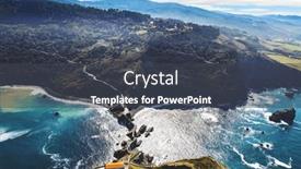  Presentation with country photo - Slide deck consisting of island-gastelugache-atlantic-coast-basque background and a  colored foreground