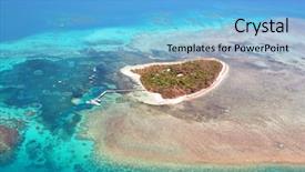  Presentation with island - Theme enhanced with island great barrier reef cairns background and a light blue colored foreground