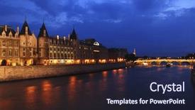  Presentation with island sunset - Colorful theme enhanced with island il de la cite backdrop and a wine colored foreground