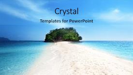  Presentation with krabi - PPT theme featuring island in krabi thailand background and a light blue colored foreground