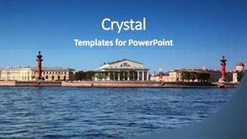  Presentation with island - Slides featuring island in st petersburg russia background and a teal colored foreground