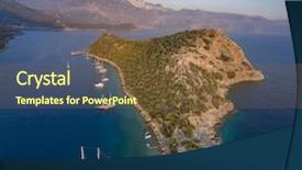  Presentation with island - Audience pleasing PPT theme consisting of island island of st nicholas backdrop and a tawny brown colored foreground