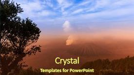  Presentation with java island - Colorful presentation theme enhanced with island java - indonesia- travel backdrop and a tawny brown colored foreground