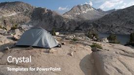  Presentation with tent - Colorful slides enhanced with island lake in the john backdrop and a  colored foreground