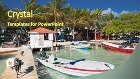  Presentation with survivor island - Amazing presentation theme having island located approximately 20 miles backdrop and a tawny brown colored foreground