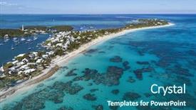  Presentation with bahamas - Presentation design consisting of island of abaco bahamas background and a ocean colored foreground