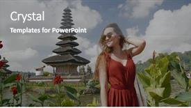  Presentation with spiritual - Colorful PPT theme enhanced with island of bali spiritual backdrop and a gray colored foreground