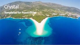  Presentation with bol - Colorful presentation theme enhanced with island of brac croatia backdrop and a coral colored foreground