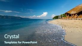  Presentation with beach wedding heart on sand - Beautiful presentation theme featuring island of gili trawangan indonesia backdrop and a  colored foreground