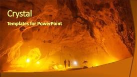  Presentation with goa - Cool new PPT theme with island of nusa penida indonesia backdrop and a tawny brown colored foreground