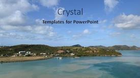  Presentation with caribbean - Slide set featuring island-of-st-maarten background and a light blue colored foreground