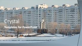  Presentation with winter river - Amazing PPT layouts having island-of-tears-memorial backdrop and a gray colored foreground