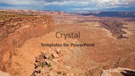  Presentation with utah - Presentation design having island-of-the-sky background and a coral colored foreground