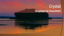  Presentation with ukraine - Slides with island on evening dnipro river background and a  colored foreground