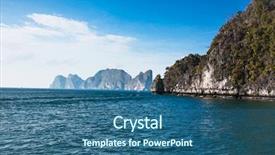  Presentation with divers - Audience pleasing PPT theme consisting of island on jan 27 2016 backdrop and a ocean colored foreground