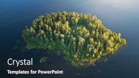  Presentation with island sunset - PPT theme consisting of island-on-lake-during-sunset background and a wine colored foreground