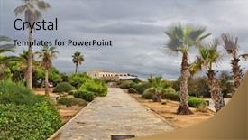  Presentation with sea weather - Theme enhanced with island spain mediterranean sea balearic background and a light gray colored foreground