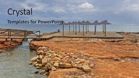  Presentation with sea weather - PPT layouts with island spain mediterranean sea balearic background and a light blue colored foreground