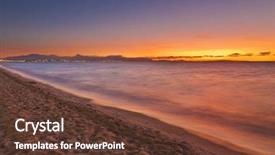  Presentation with beach palm tree wedding - PPT theme consisting of island spain mediterranean sea balearic background and a tawny brown colored foreground