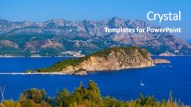  Presentation with island - Cool new PPT theme with island st nicholas in budva backdrop and a  colored foreground