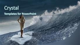  Presentation with survival - Cool new presentation with island survival - surfing sea on ice floe backdrop and a ocean colored foreground