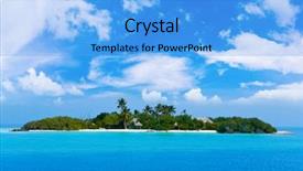  Presentation with vacation - Presentation design consisting of caribbean islands - tropical island in ocean background and a  colored foreground
