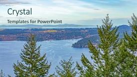  Presentation with summit - PPT theme with islands from the malahat summit background and a sky blue colored foreground