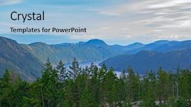  Presentation with ocean - Slide deck having islands from the malahat summit background and a light blue colored foreground