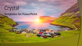  Presentation with coast - Amazing presentation having islands located on the north backdrop and a coral colored foreground