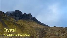  Presentation with old man - Colorful PPT layouts enhanced with isle of skye scotland backdrop and a tawny brown colored foreground