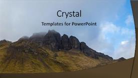  Presentation with old man - Colorful slide set enhanced with isle of skye scotland backdrop and a light blue colored foreground