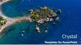  Presentation with iso - Audience pleasing slides consisting of iso-bella-taormina-in-sicily backdrop and a ocean colored foreground