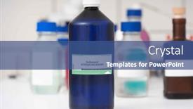  Presentation with plastics - Presentation design featuring isobutanol-a-colorless-flammable-liquid background and a ocean colored foreground