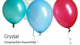  Presentation with pink and white balloons - PPT theme featuring isolated against a white background background and a white colored foreground