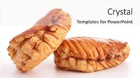  Presentation with turnover - Beautiful slides featuring isolated apple turnover backdrop and a  colored foreground