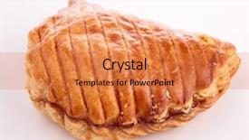  Presentation with turnover - Audience pleasing presentation theme consisting of isolated apple turnover backdrop and a coral colored foreground