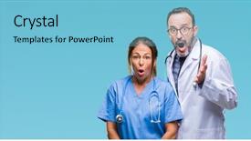  Presentation with partners - Theme consisting of isolated background afraid and shock background and a light blue colored foreground