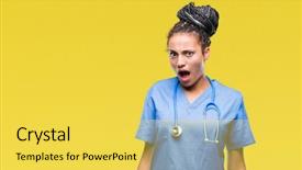  Presentation with african american weddig - Slides enhanced with isolated background afraid and shock background and a yellow colored foreground