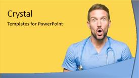  Presentation with medical - Presentation theme featuring isolated background afraid and shock background and a  colored foreground