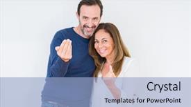  Presentation with love - Slide set enhanced with isolated background beckoning come here background and a light blue colored foreground