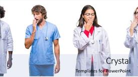  Presentation with hand surgeon - PPT layouts consisting of isolated background bored yawning tired background and a  colored foreground