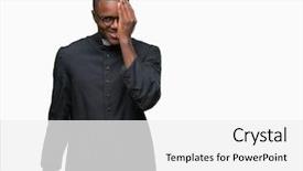  Presentation with eye african american models - Beautiful theme featuring isolated background covering one eye backdrop and a  colored foreground