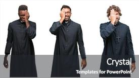  Presentation with christian - Presentation theme having isolated background covering one eye background and a dark gray colored foreground