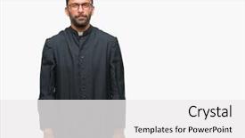  Presentation with special education young adult man - PPT theme with isolated background depressed and worry background and a white colored foreground