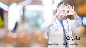  Presentation with man heart attact hand hold - Beautiful PPT layouts featuring isolated background doing heart shape backdrop and a  colored foreground