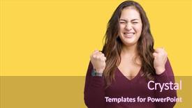  Presentation with winner - Cool new theme with isolated background excited for success backdrop and a  colored foreground