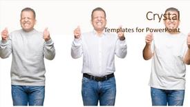  Presentation with arab - Slide deck having isolated background excited for success background and a lemonade colored foreground