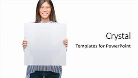  Presentation with woman praying over bible - Presentation theme enhanced with isolated background holding blank banner background and a  colored foreground